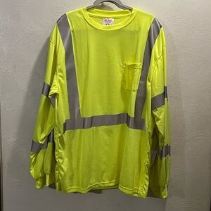 Set of 2 Tingley Job Site High-Visibility Yellow Reflective Safety Shirts. 2XL.